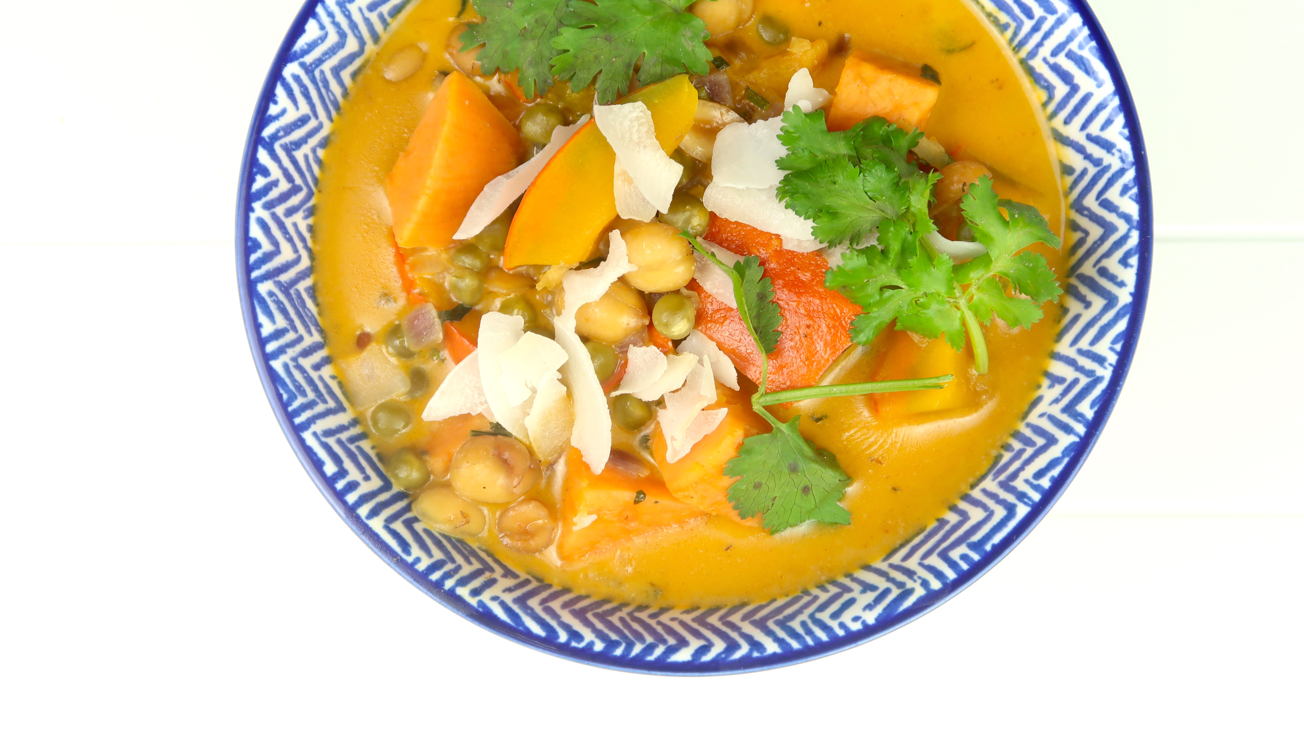 Curry aus Süßkartoffeln und Kürbis